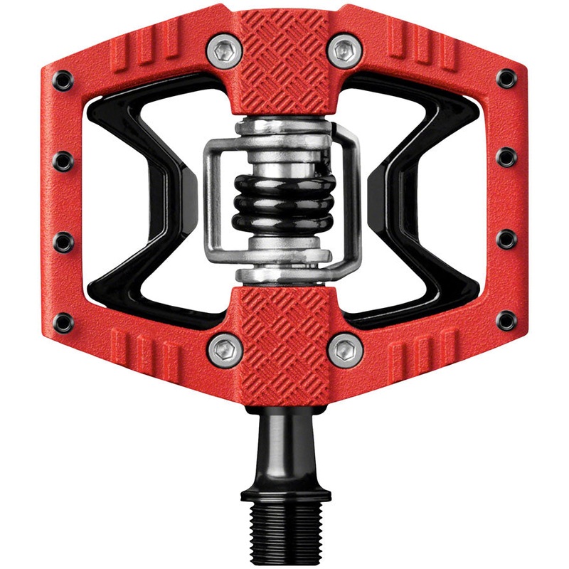Crankbrothers Double Shot 3 Pedals – Single Side Clipless Platform Aluminum 9/16 Red/BLK