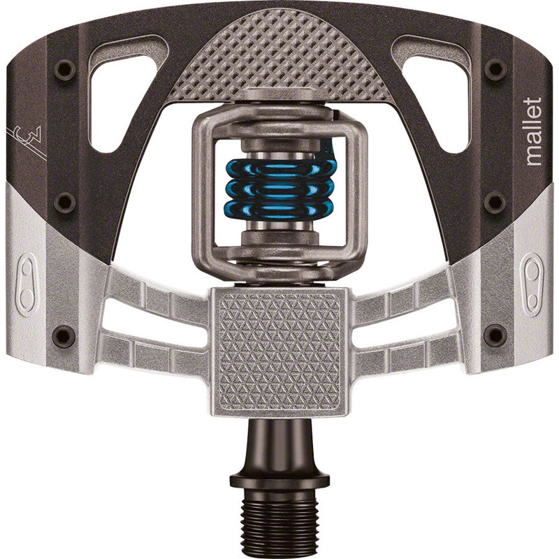 Crankbrothers Mallet 3 Pedals – Dual Sided Clipless Platform Aluminum 9/16 Raw /BLK/Blue
