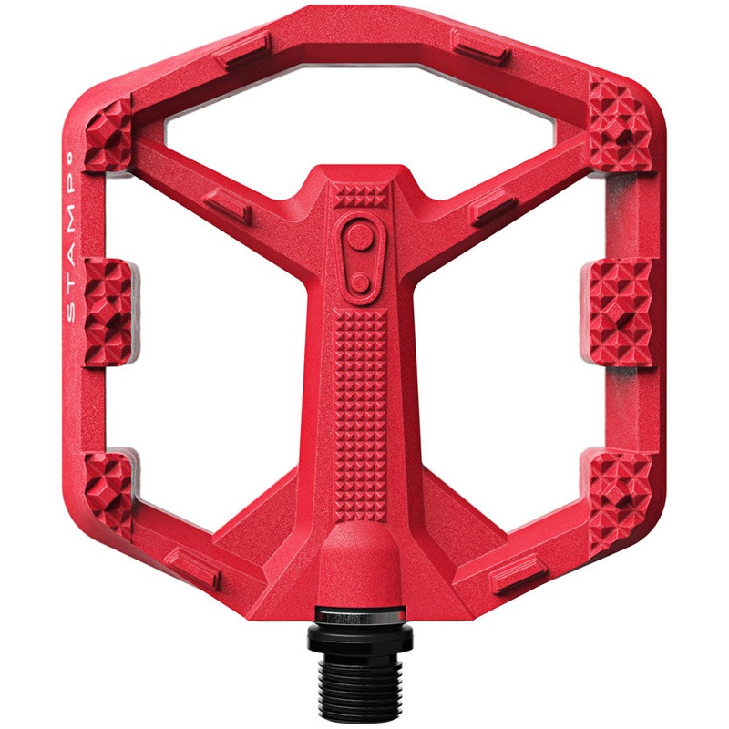 Crankbrothers Stamp 0 Pedals – Platform Aluminum 9/16 Bright Red Small