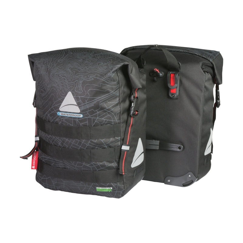 Axiom Monsoon Oceanweave 45+ Pannier Hook-On 16.9×11.8×6.9 (x2) 2755 c.i. (Pair) Black