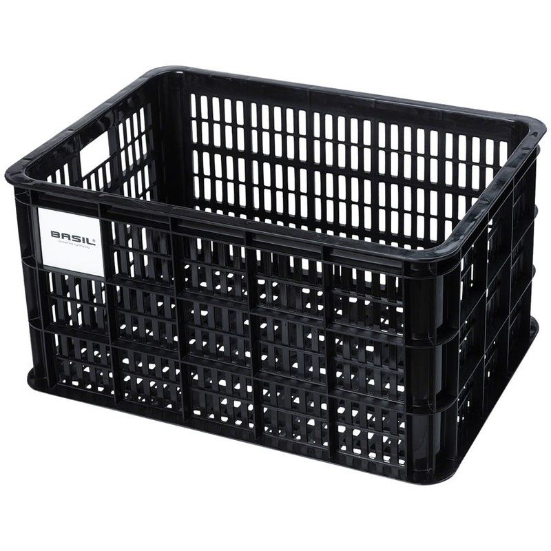 Basil Crate Basket – Large 40L Recycled Plastic Black