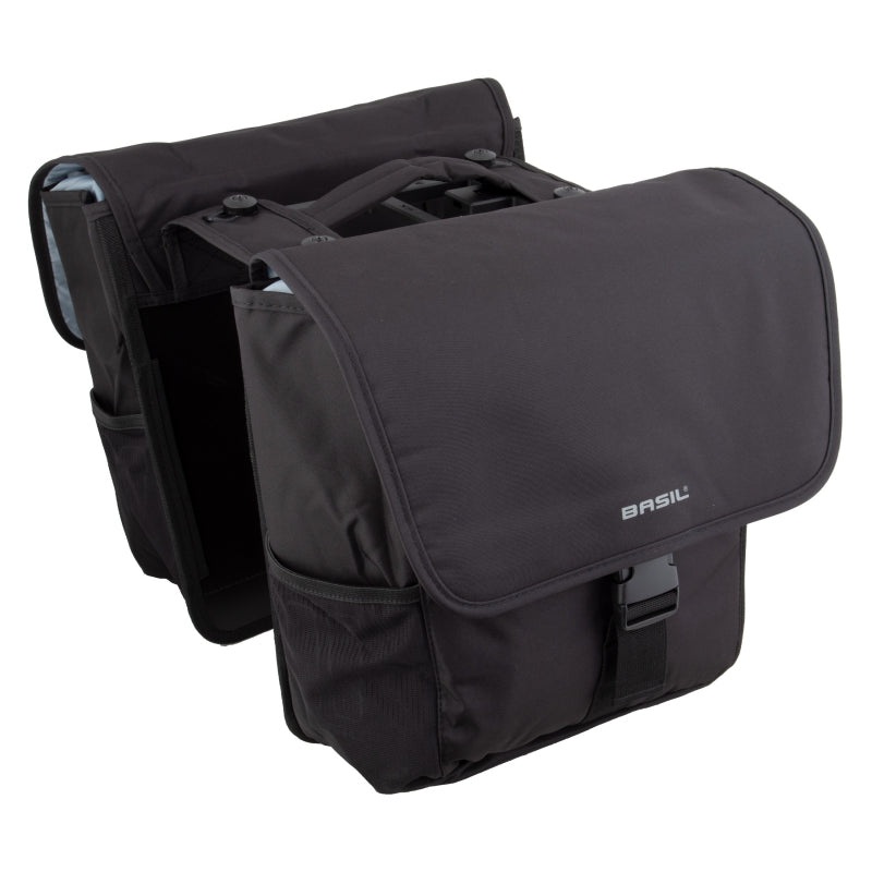 Basil Go Double  Pannier – MIK Attachment 32L Black