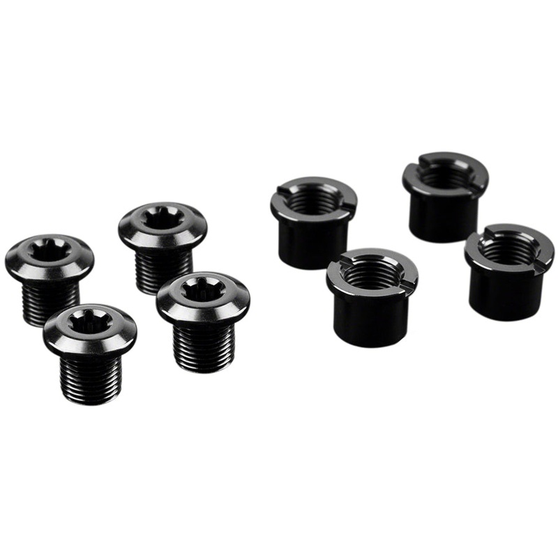 absoluteBLACK Chainring Bolt Set – Short Bolts and Nuts Set of 4 Black