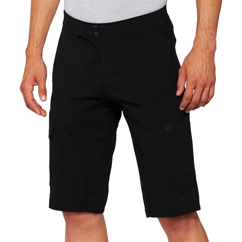 100% Ridecamp Shorts with Liner – Black Size 24