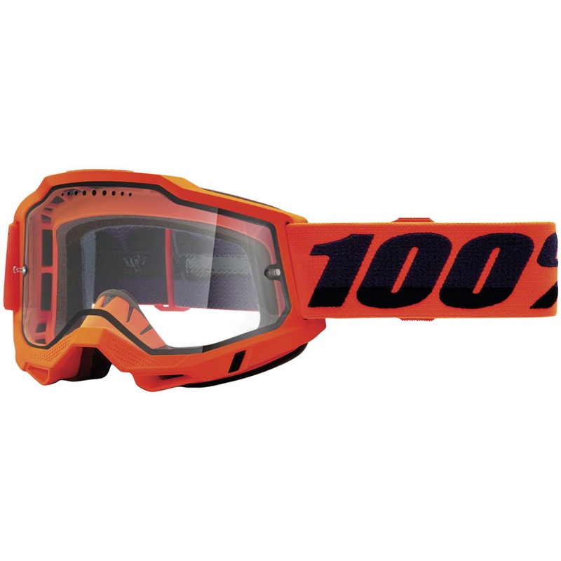 100% Accuri 2 Enduro MTB Goggles – Neon Orange/Clear