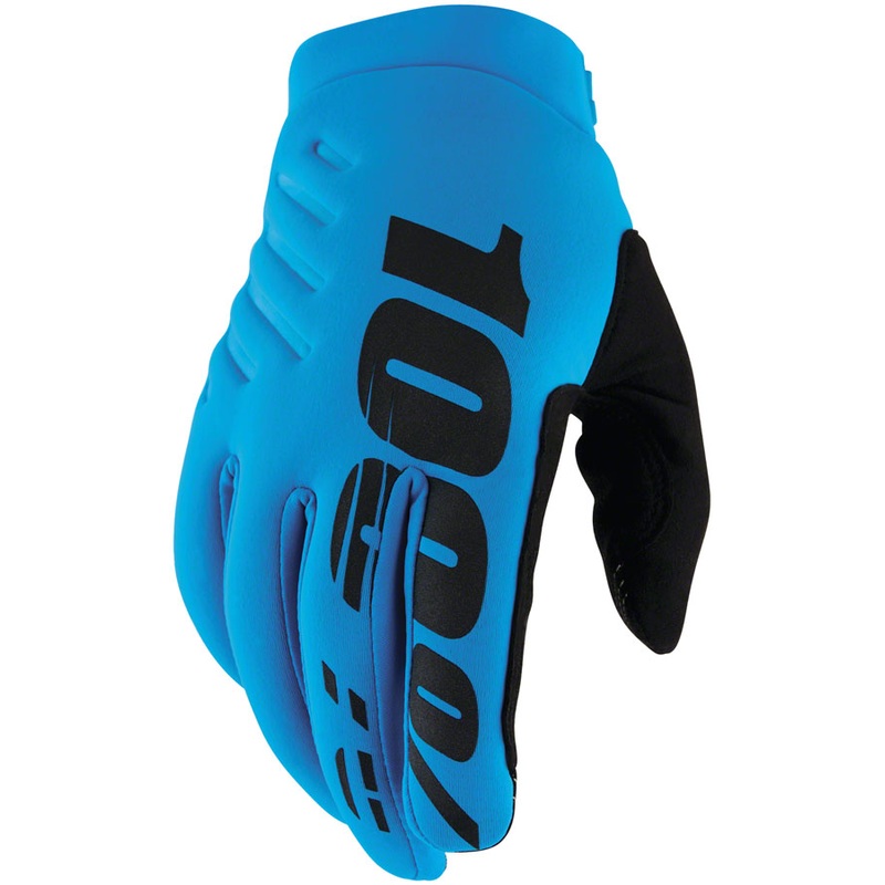 100% Brisker Gloves – Turquoise Full Finger Mens Medium