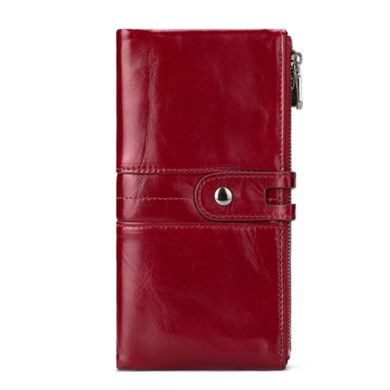 Womens Fashion Design Genuine Leather Wallet  Red