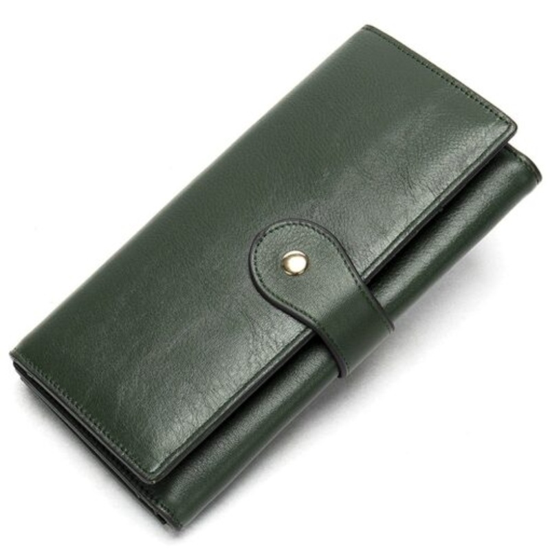 Womens Genuine Leather Clutch Wallet with Card Holder Organizer Ideal Gift  Black