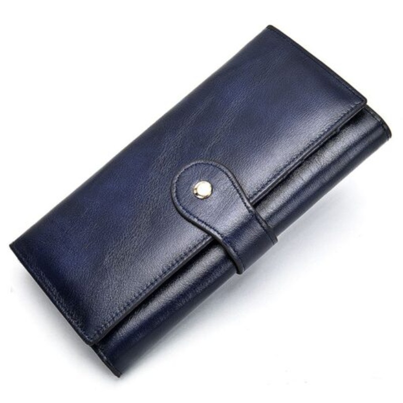 Womens Genuine Leather Clutch Wallet with Card Holder Organizer Ideal Gift  royalblue
