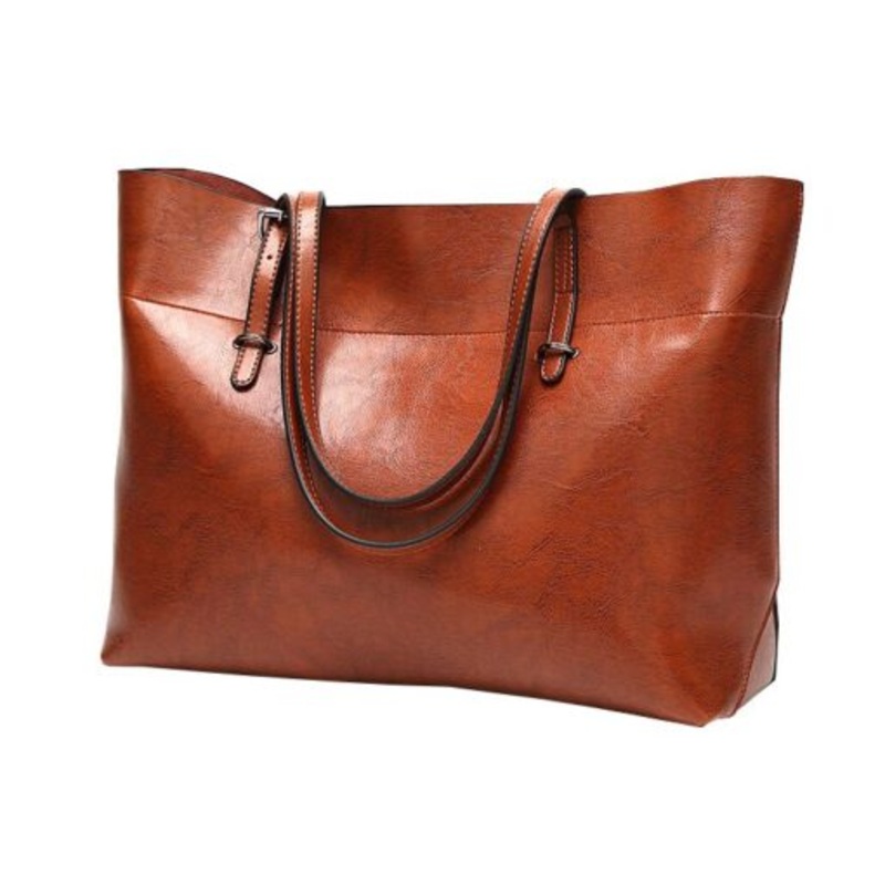 Womens PU Leather Handbag  Brown