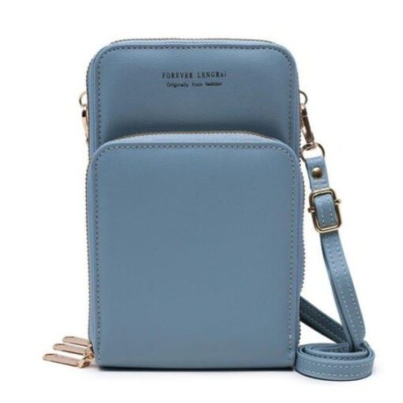 Womens Purse Wallet Crossbody Cell Phone Holder  Light blue