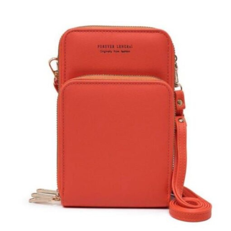 Womens Purse Wallet Crossbody Cell Phone Holder  Orange