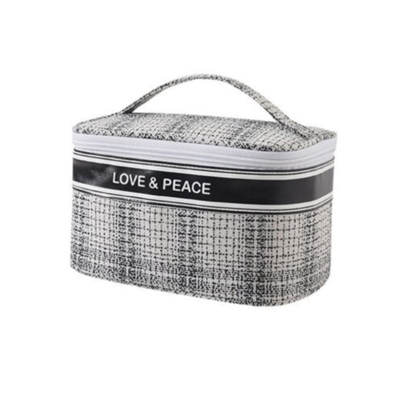 Womens Zipper Cosmetic Bag Toiletry Lipstick Perfume Storage Pouch  White