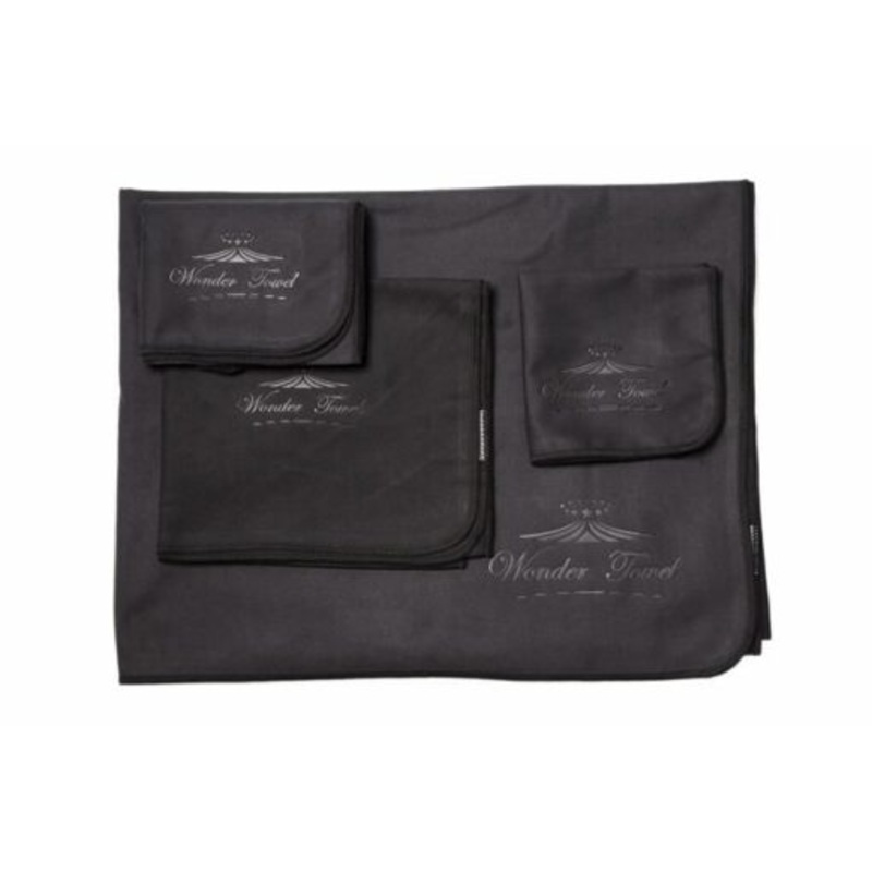 Wonder Towel Microfibre Travel Towel Set  Black