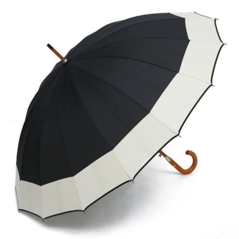 Wood Handle Umbrella  Black