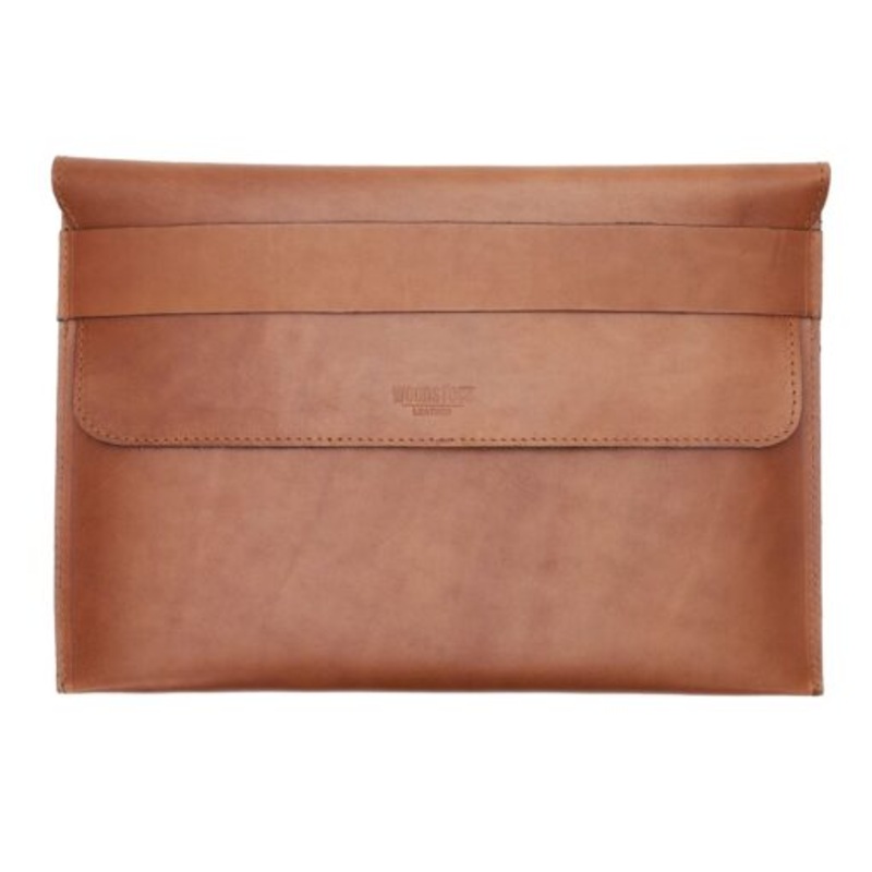 Woodstock Leather  14 Genuine Leather Nova Laptop Sleeve For Macbook  Pecan