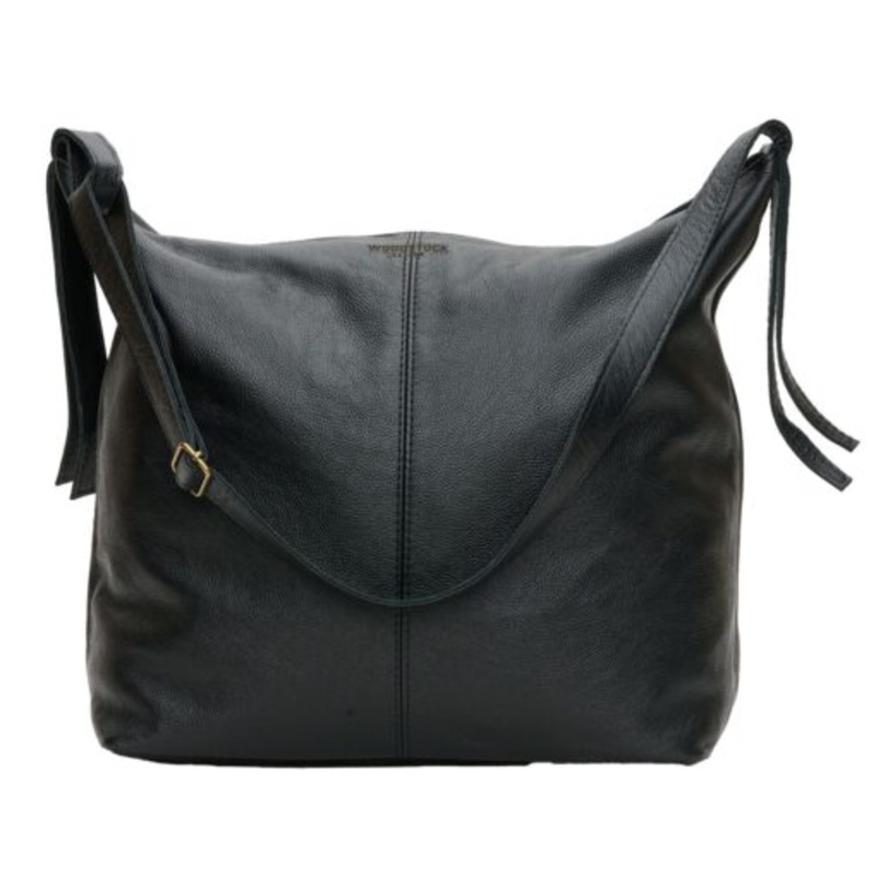 Woodstock Leather  Genuine Leather Noa Bag  Black