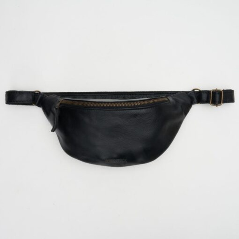 Woodstock Leather Spencer Moonbag  Black