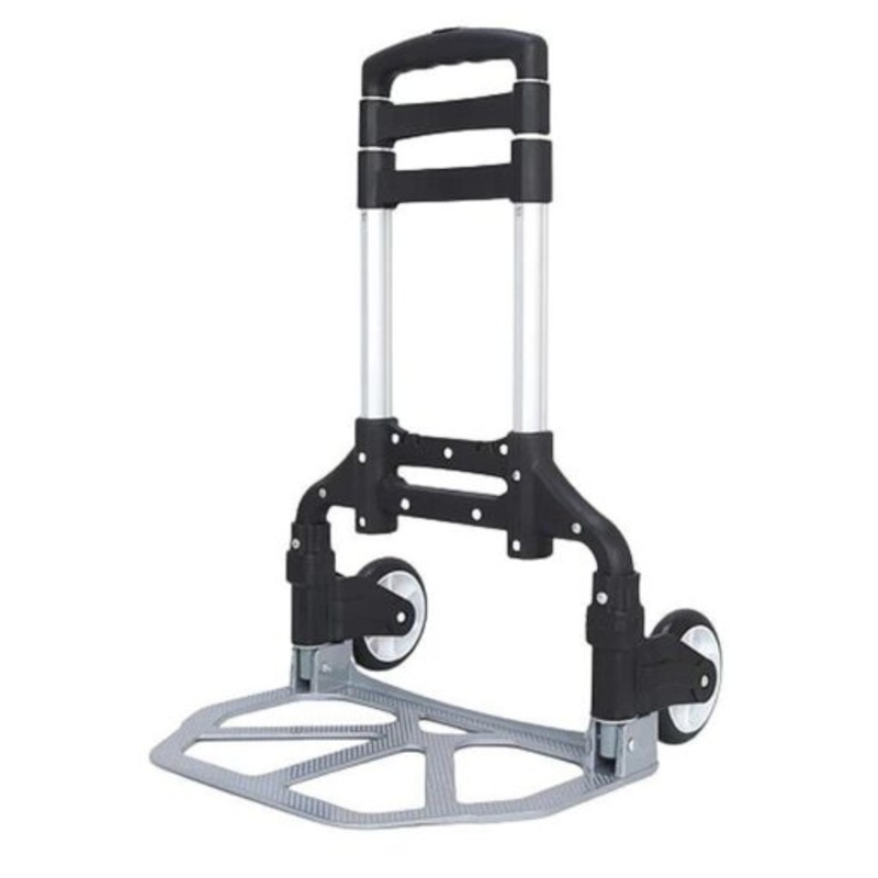 Yax Adjustable Folding Luggage Trolley  Black