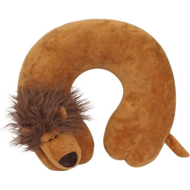 YB Sparkle -Soft Cartoon Neck Pillow for Travel  Brown Lion
