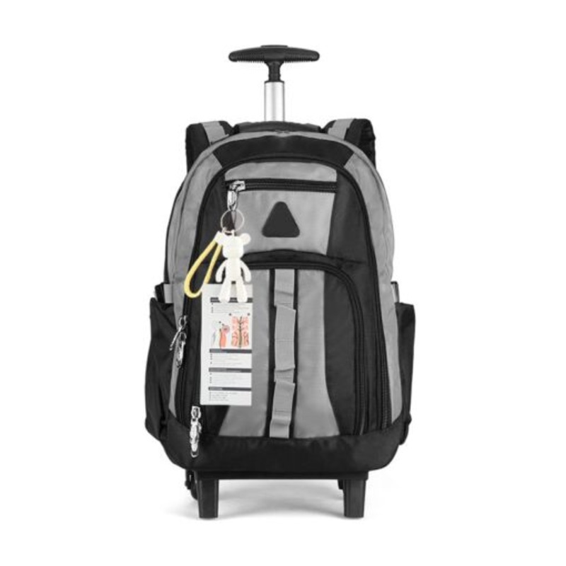 Webuy 22inch Trolley School Bag Rolling Laptop Wheeled Backpack Red  Grey