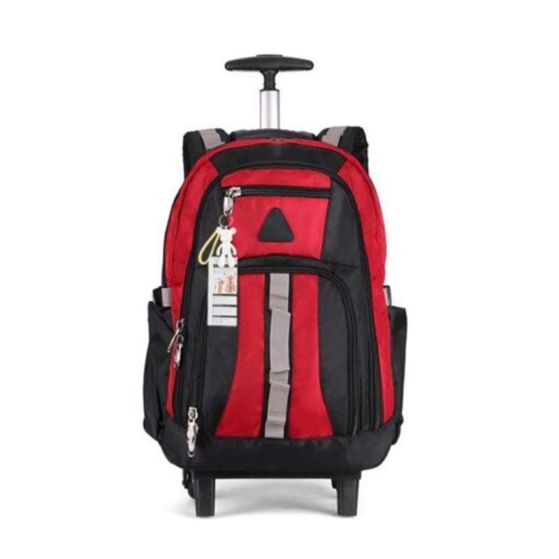 Webuy 22inch Trolley School Bag Rolling Laptop Wheeled Backpack Red  Red