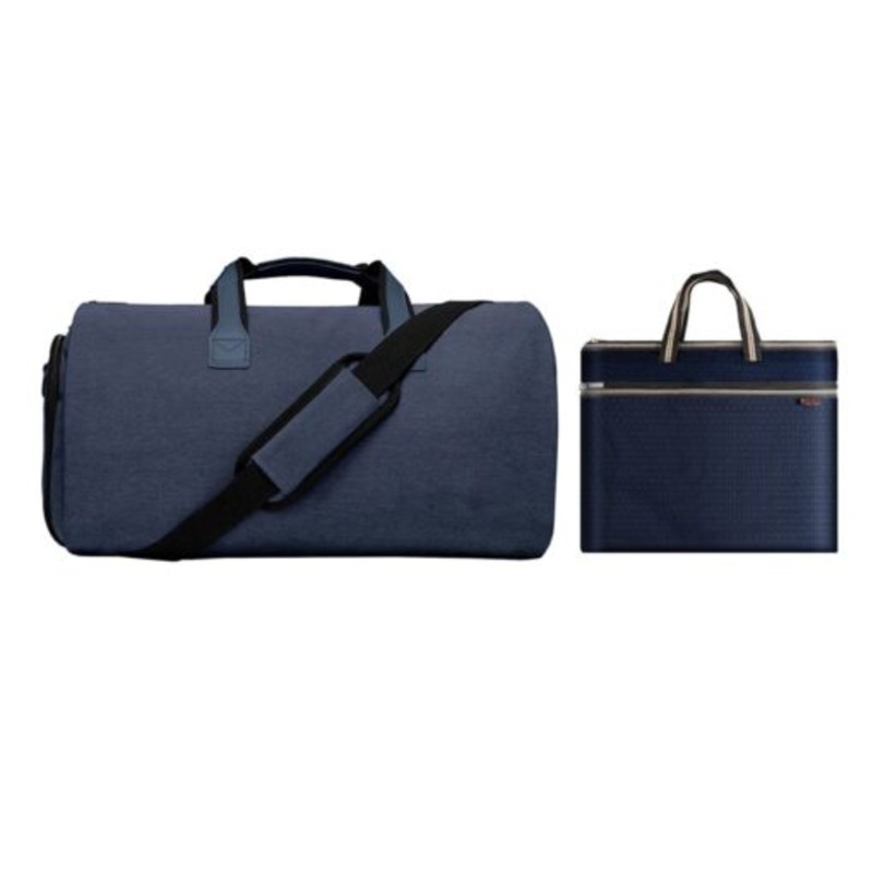 Webuy Convertible Travel Garment Bag Hanging Suitcase Suit Travel Bag  Blue