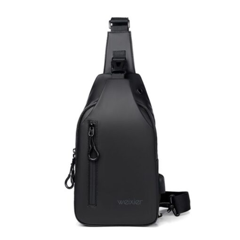 Weixier XB301 Men Chest Bag Outdoor Leisure Messenger Bag  Black