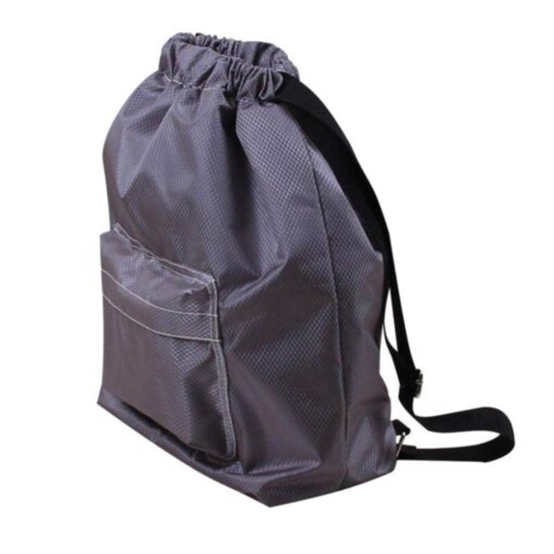 Wet & Dry Separation Drawstring Shoulder Bag  Grey
