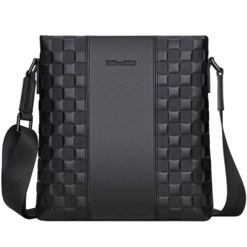 WilliamPOLO Mens Polished Design Genuine Leather Sling Bag