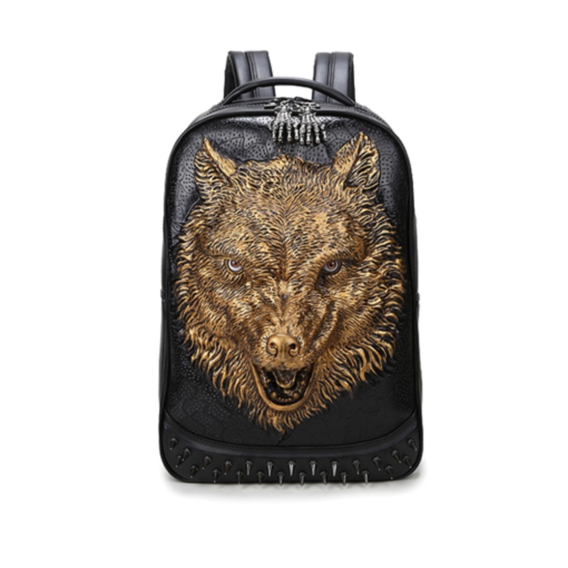Wolf (Pure Spirit) Back Pack Bag  Gold