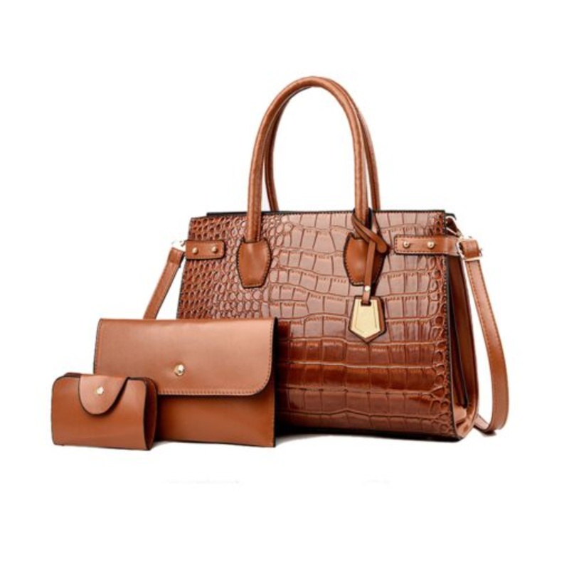 Women 3 Piece Set PU Leather Crossbody  Handbag