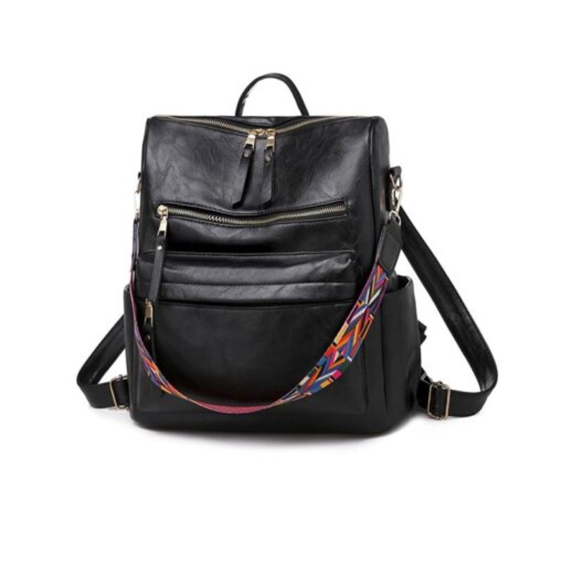 Women Backpack Purse Fashion Bag Multipurpose Designer Handbag  Black