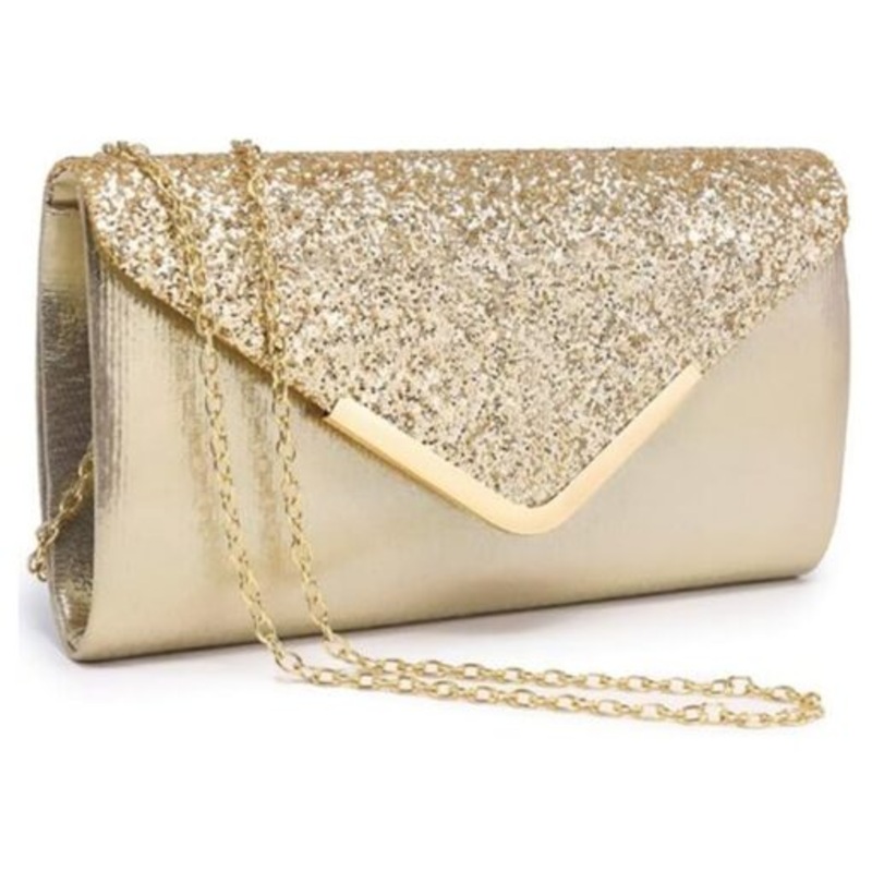 Women Evening Formal Clutch Purses for Wedding Party Bag  Gold