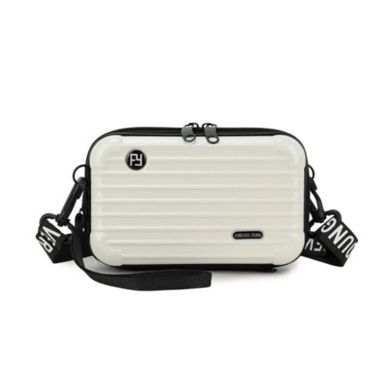 Women Mini Suitcase Cosmetic Bag  White