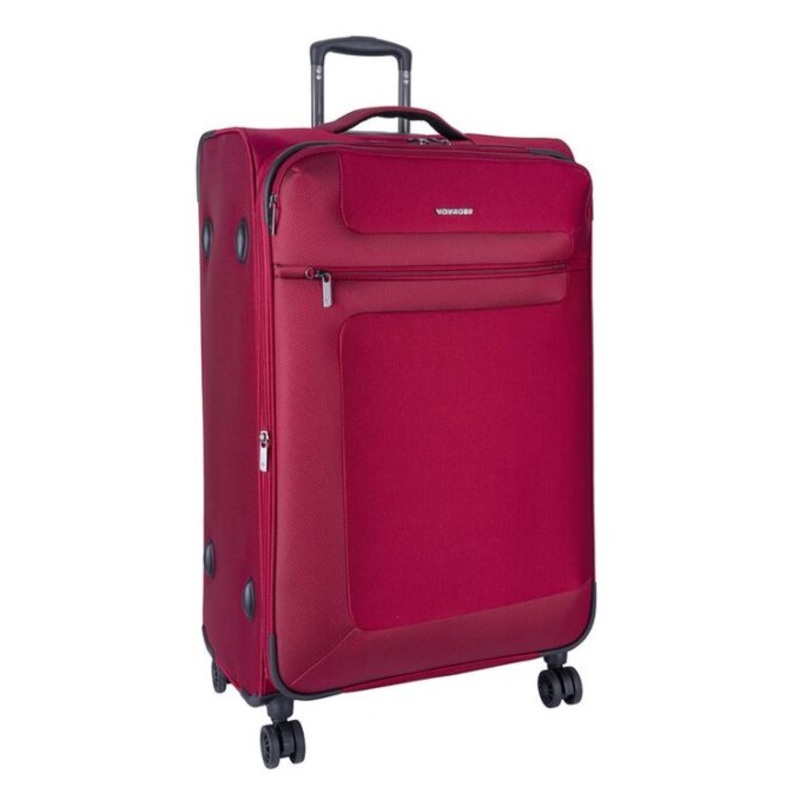 Voyager Istria Large 4 Wheel Trolley Case  Red