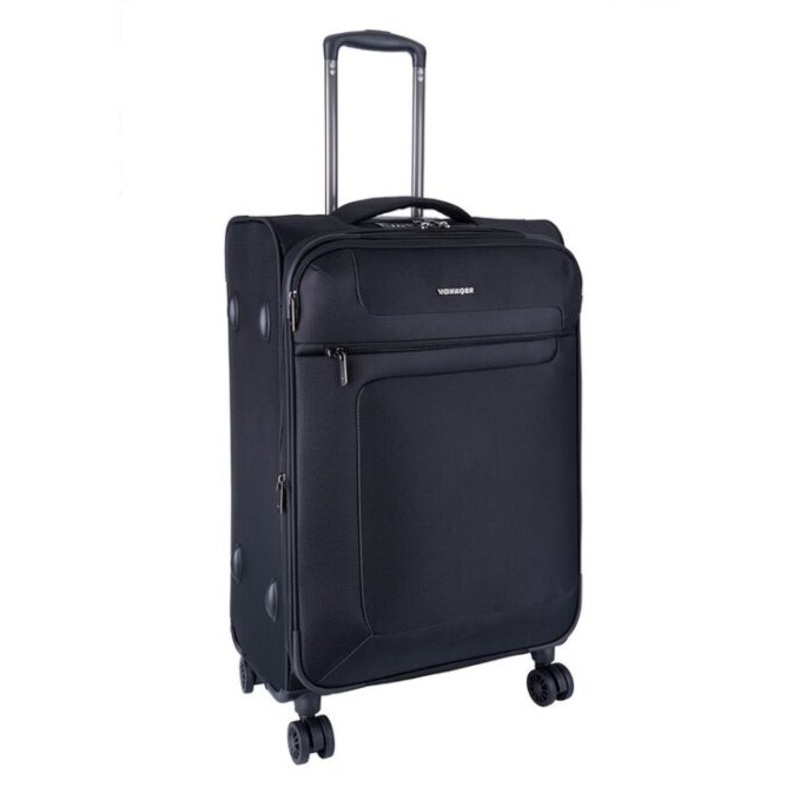 Voyager Istria Medium 4 Wheel Trolley Case  Black