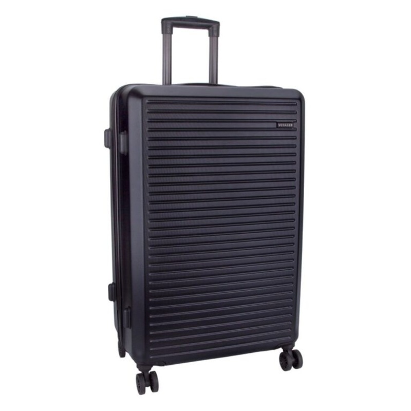 Voyager Mahe Large 4-Wheel Trolley Case  Large  Jet Black