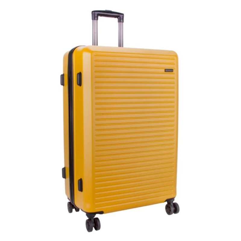 Voyager Mahe Large 4-Wheel Trolley Case  Large  Mustard