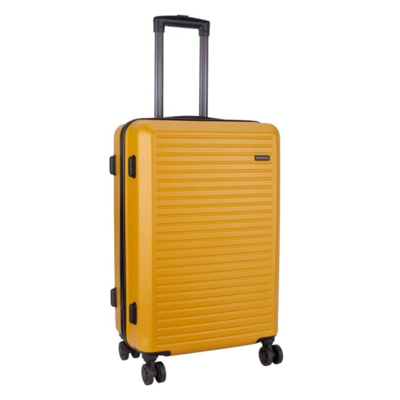 Voyager Mahe Medium 4-Wheel Trolley Case  Medium  Mustard