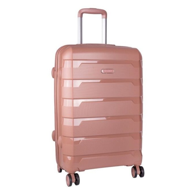 Voyager Pacific 4 Wheel Trolley Case  65cm  Dusty Pink