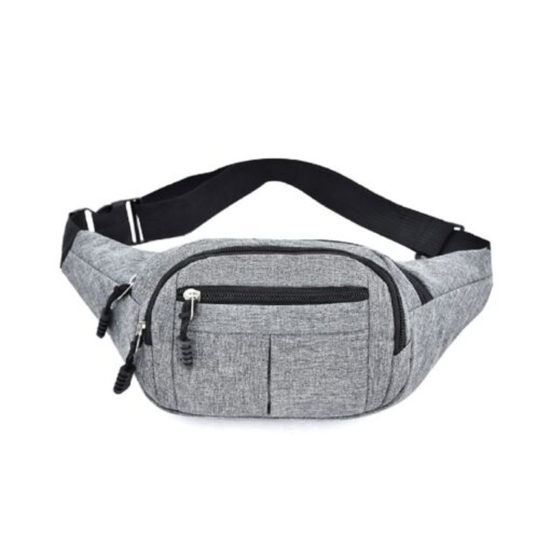 Waist Bag  Moon Bag -Chest Bag-Phone Bag-Jogging Large Capacity  Grey