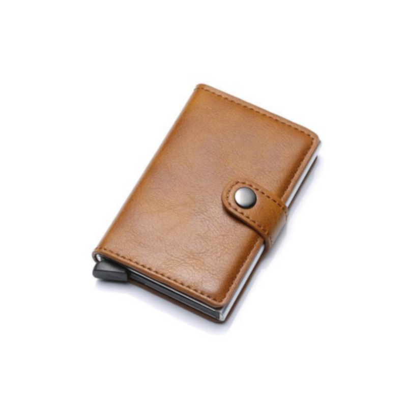 Wallet Junkie Pop Up Wallet With Clip  Light Brown
