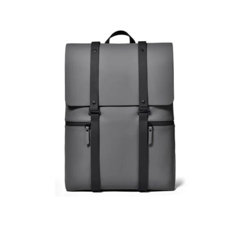 Waterproof PU Leather Backpack  Grey