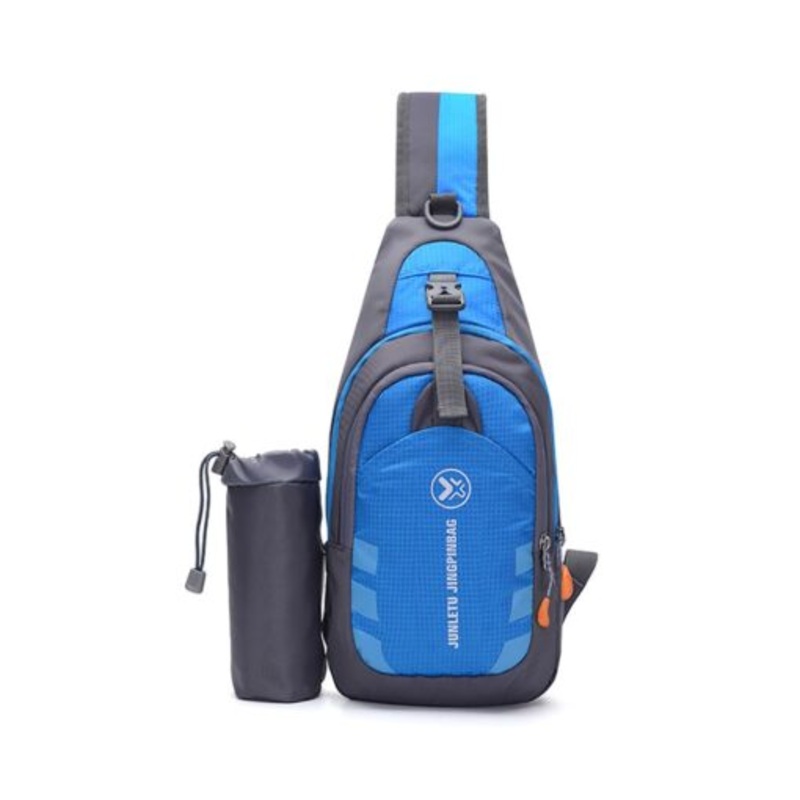 Waterproof Sling Bag Outdoors Crossbody Chest Bag Gym Daypack  Blue
