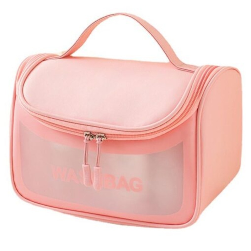 Waterproof Toiletry And Cosmetic Bag  Pink