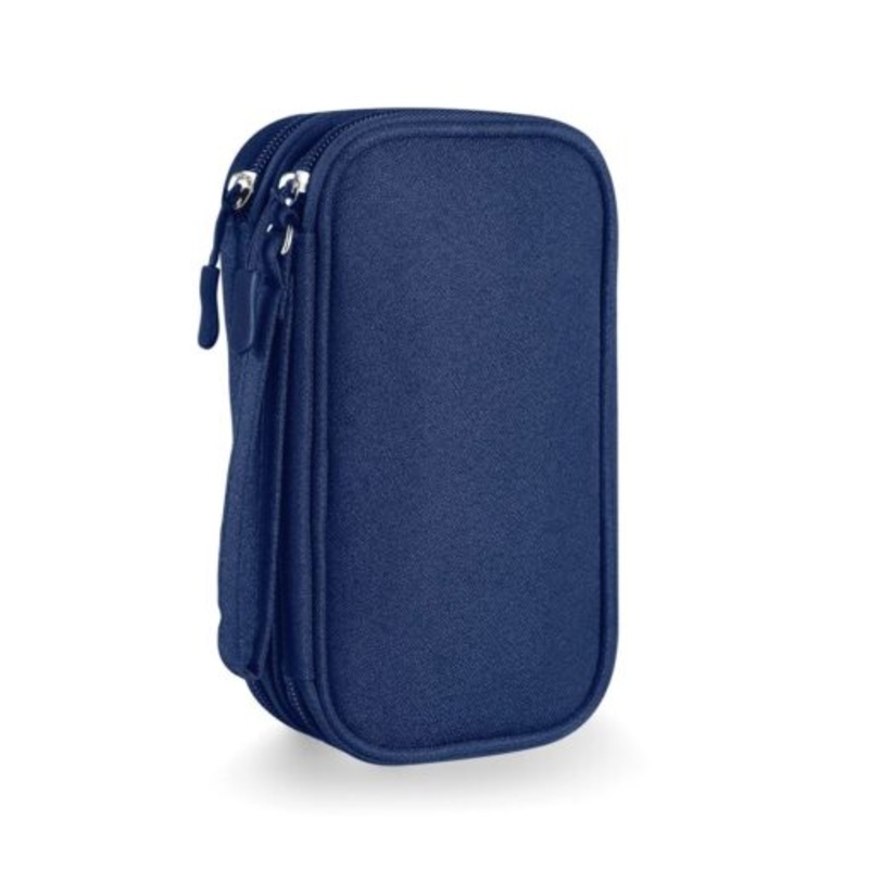 Waterproof Travel Cable Organizer Bag  Portable Tech Storage Case  Blue