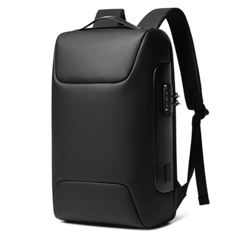 Waterproof with TSA Lock USB Port for Work Travel Laptop Backpack  15.6 inch  Black