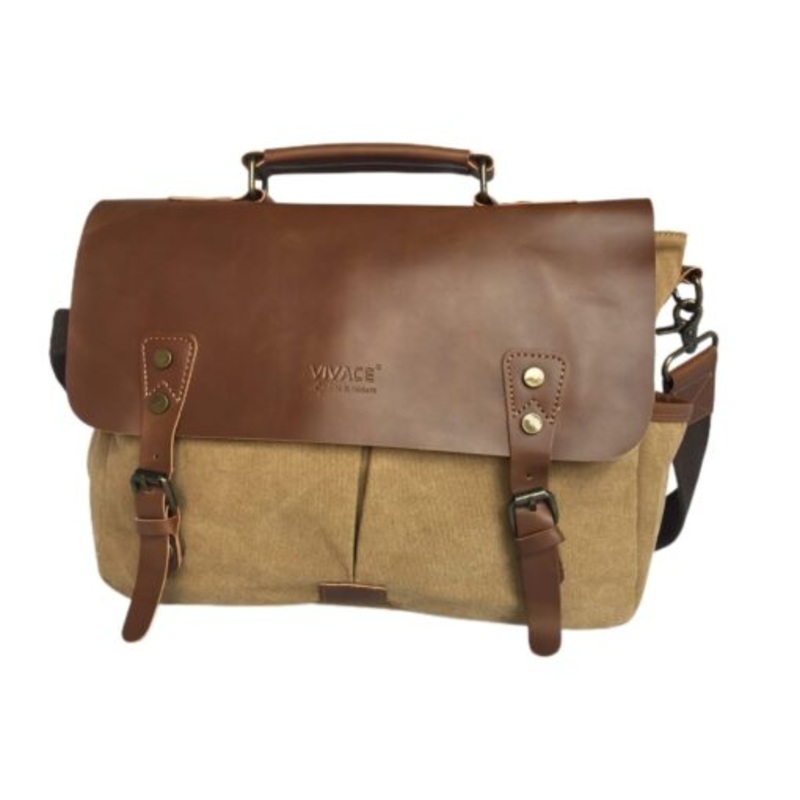 Vivace- Khaki Laptop Bag.