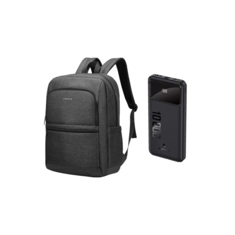 Volkano Pulse Series Laptop Backpack with Punch Series 1000 mAh Power Bank